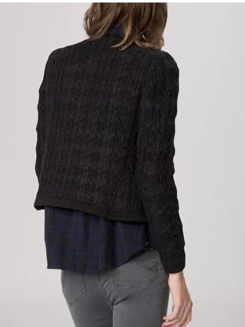 Maje Garcon Cable Knit Crop Cardigan Jacket - Picture 4 of 16